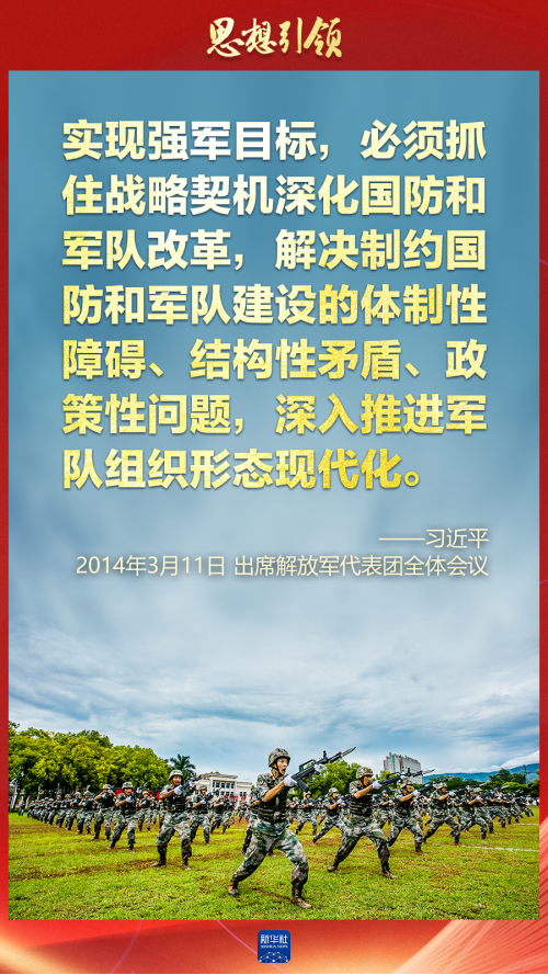 思想引領(lǐng)｜兩會上，習(xí)主席這樣談強(qiáng)軍之路