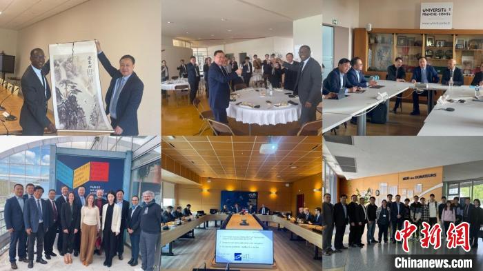 圖為法國(guó)站訪問(wèn)留影?！“不沾髮W(xué)供圖。