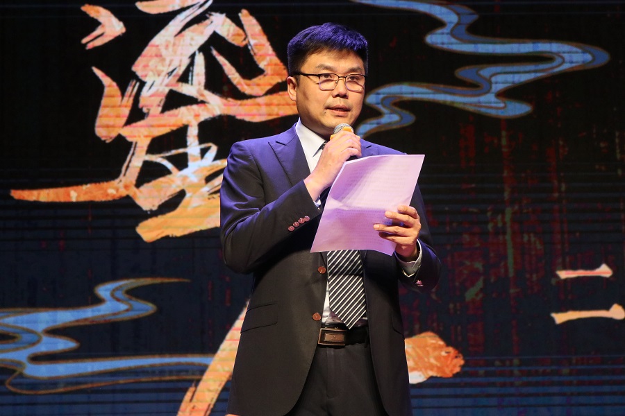 北京外國語大學(xué)黨委常委、副校長趙剛在活動(dòng)現(xiàn)場(chǎng)講話。主辦方供圖