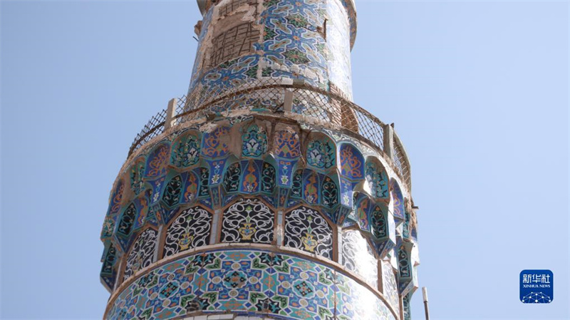 這是10月12日在阿富汗赫拉特省拍攝的受到損壞的赫拉特大清真寺局部。新華社發(fā)（馬沙勒攝）