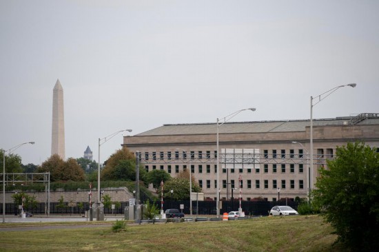 這是2021年8月3日在美國弗吉尼亞州阿靈頓拍攝的五角大樓。新華社記者劉杰攝