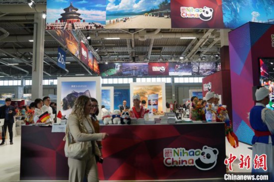  3月5日，2024年柏林國際旅游交易會(ITB)在柏林會展中心拉開帷幕。以“你好！中國”為主題的中國展區(qū)當日亮相展會。中新社記者 馬秀秀 攝