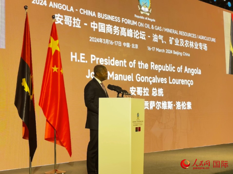 安哥拉總統(tǒng)若昂·曼努埃爾·貢薩爾維斯·洛倫索。人民網(wǎng)記者 張榮攝