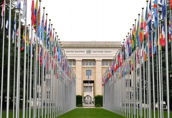 這是2023年5月21日在瑞士日內(nèi)瓦拍攝的聯(lián)合國萬國宮。新華社記者連漪攝