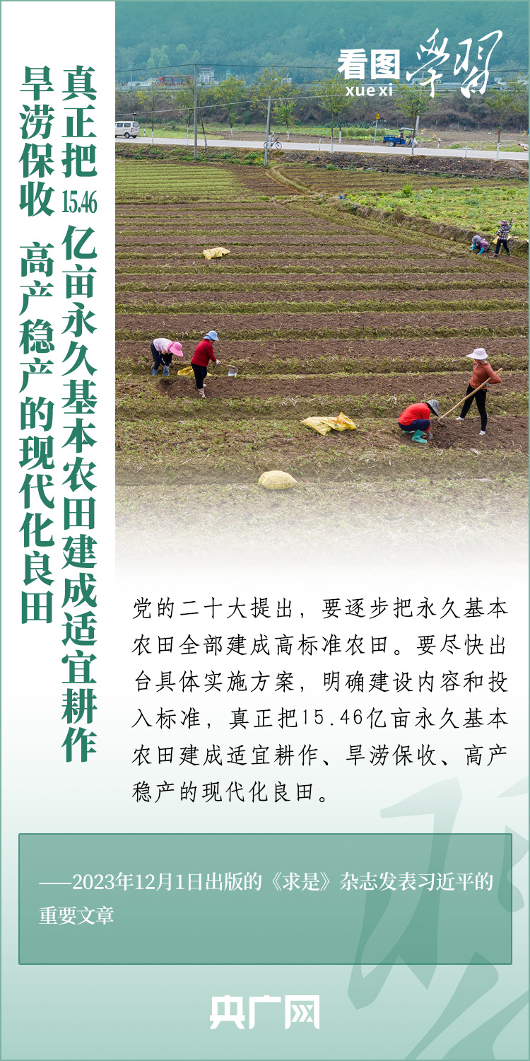 看圖學(xué)習(xí)丨推廣良田、良種、良法、良機(jī) 給農(nóng)業(yè)現(xiàn)代化插上科技的翅膀