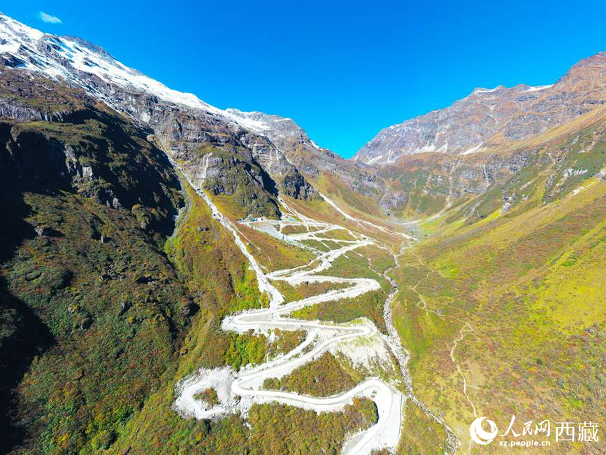 圖為西藏林芝市墨脫縣境內(nèi)，植被隨山體升高而變化。