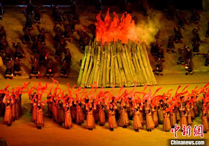 3月17日，西藏拉薩，《文成公主》大型史詩劇演出現(xiàn)場(chǎng)?！±盍?攝