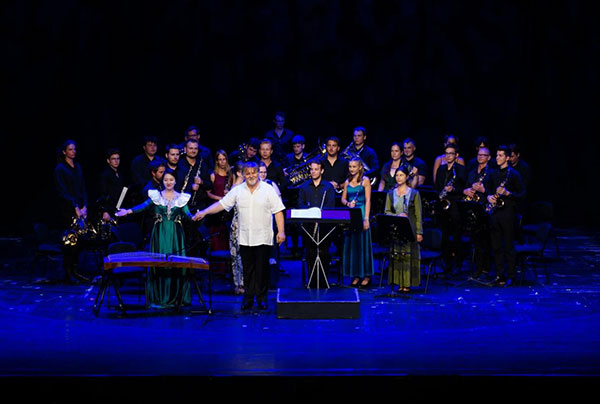 2024匈牙利青少年國際音樂會節(jié)目《茉莉花》表演舞臺現(xiàn)場。兒促會藝教委供圖