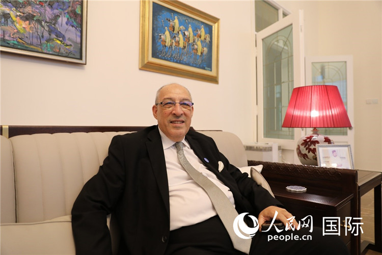 9月6日，摩洛哥駐華大使阿卜杜勒卡迪爾·安薩里接受人民網(wǎng)記者采訪。人民網(wǎng)記者 翟轉(zhuǎn)麗攝