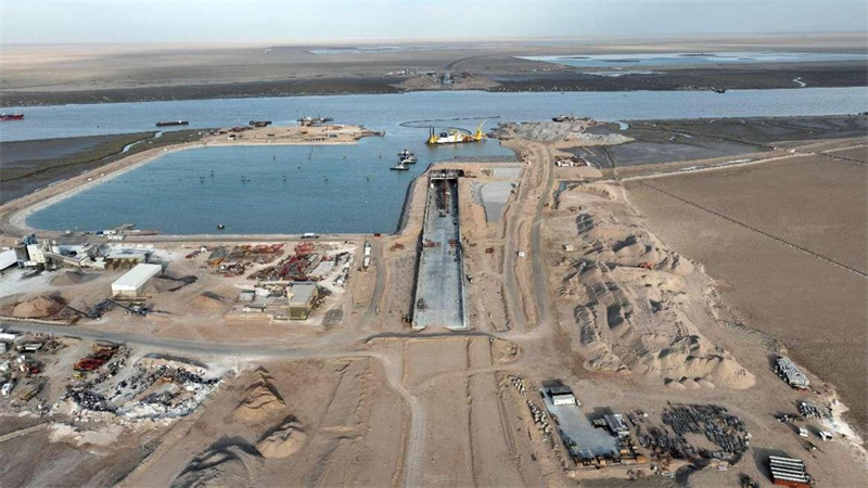 施工現(xiàn)場一景。中交天津航道局有限公司供圖