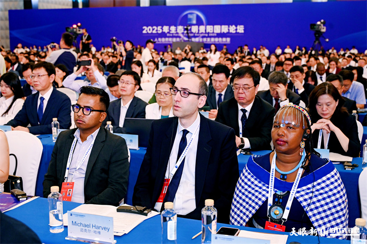 2025年7月5日，以“人與自然和諧共生——共商全球發(fā)展綠色轉(zhuǎn)型”為主題的2025年生態(tài)文明貴陽(yáng)國(guó)際論壇在貴陽(yáng)隆重開(kāi)幕。圖為與會(huì)嘉賓認(rèn)真聽(tīng)會(huì)。貴州日?qǐng)?bào)天眼新聞?dòng)浾?劉楊 攝.jpg