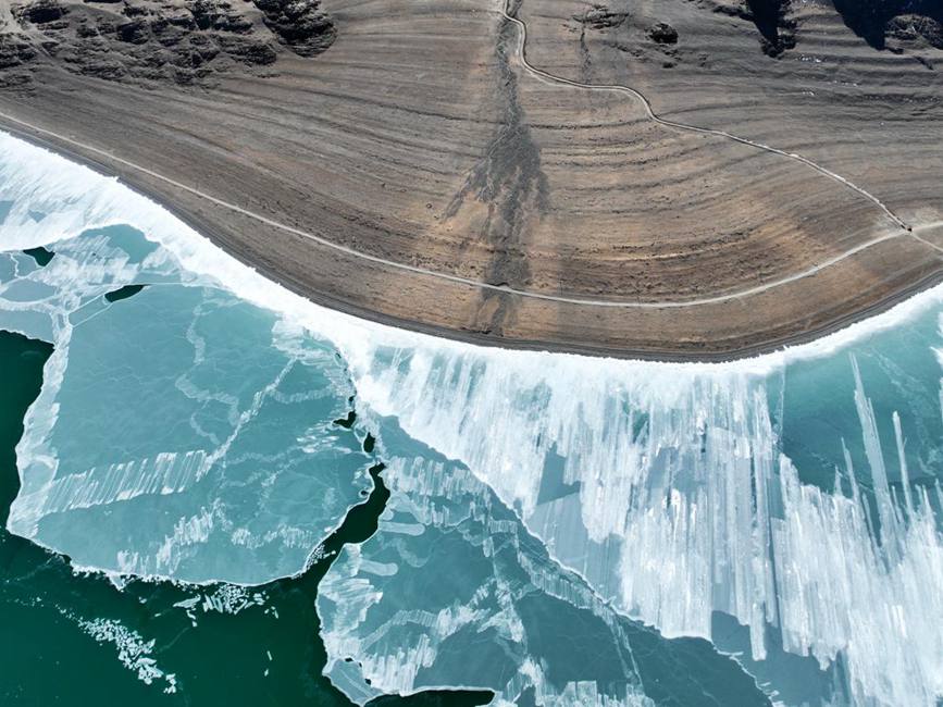 西藏阿里:冬日湖冰盛景【5】