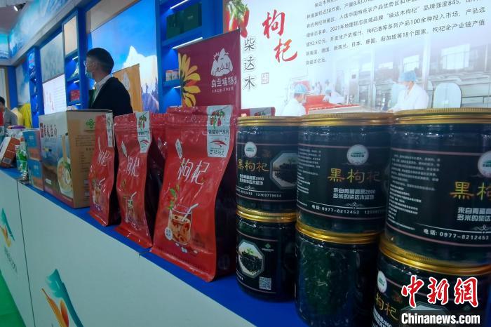 圖為柴達(dá)木枸杞參展。　李雋 攝