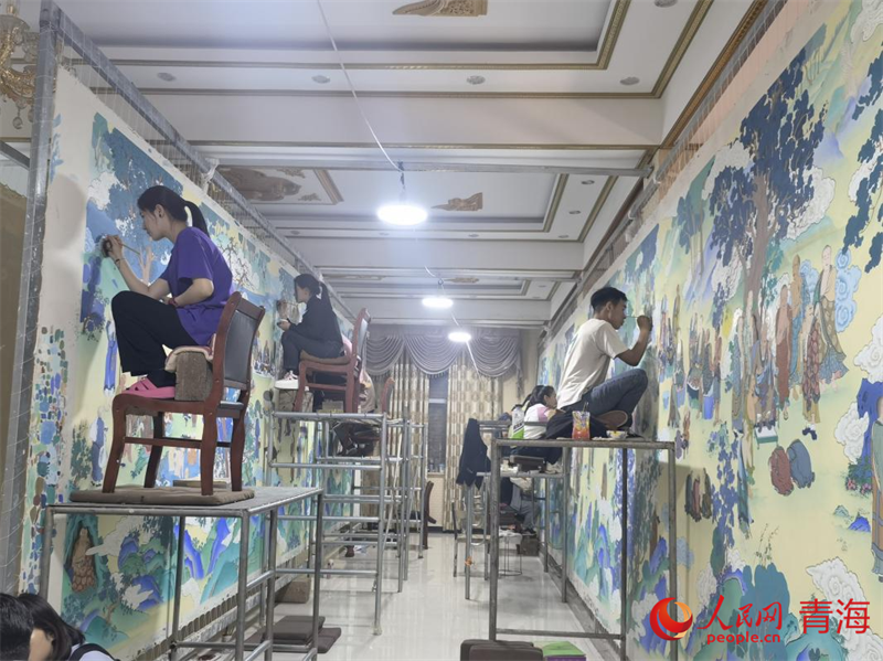 龍樹畫院傳習(xí)室。人民網(wǎng) 馬可欣攝