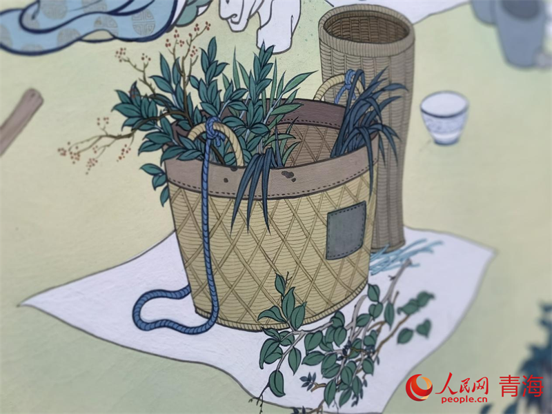 唐卡繪畫作品。人民網(wǎng) 馬可欣攝
